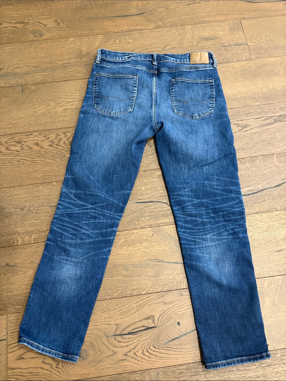 American Eagle Outfitters Men’s Dark Blue Straight-Leg Jeans - Picture 5 of 5